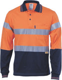 DNC Workwear - Hi Vis Cool Breeze Cotton Jersey Polo with CSR R/Tape L/S 3916