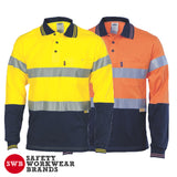 DNC Workwear - Hi Vis Cool Breeze Cotton Jersey Polo with CSR R/Tape L/S 3916