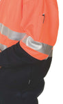 DNC Workwear - Hi Vis Two Tone 1/2 Zip Cotton Fleecy Windcheater with 3M R/Tape 3925