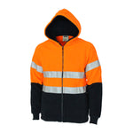 DNC Workwear - Hi Vis Full Zip Polar Fleece Hoodie with CSR R/Tape 3926
