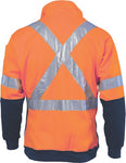 DNC Workwear - Hi Vis Cross Back D/N Two Tone 1/2 Zip Fleecy Sweat Shirt 3929