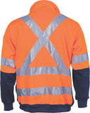 DNC Workwear - Hi Vis 1/2 Zip Fleecy with ‘X’ Back & additional Tape on Tail 3930