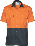 DNC Workwear - Hi Vis 3 Way Cool Breeze Cotton Shirt Short Sleeve 3937