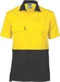 DNC Workwear - Hi Vis 3 Way Cool Breeze Cotton Shirt Short Sleeve 3937