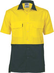 DNC Workwear - Hi Vis 3 Way Cool Breeze Cotton Shirt Short Sleeve 3937