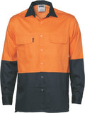 DNC Workwear - Hi Vis 3 Way Cool Breeze Cotton Shirt Long Sleeve 3938