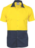 DNC Workwear - Hi Vis Cool Breeze Food Industry Cotton Shirt Short Sleeve 3941