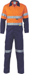 DNC Workwear - Hi Vis Cool Breeze 2 Tone Lightweight Cotton Coverall with 3M R/Tape 3955