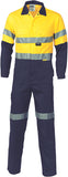 DNC Workwear - Hi Vis Cool Breeze 2 Tone Lightweight Cotton Coverall with 3M R/Tape 3955