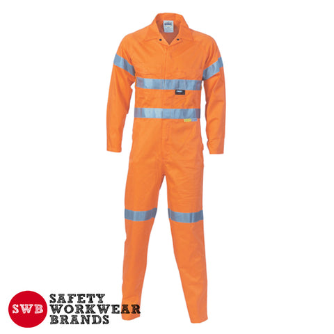 DNC Workwear - Hi Vis Cool Breeze Lightweight Cotton Coverall with 3M R/Tape 3956