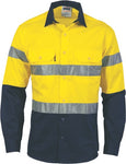 DNC Workwear - Hi Vis Cool Breeze Cotton Shirt with Generic R/Tape Long Sleeve 3966