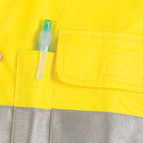 DNC Workwear - Hi Vis Cool Breeze Cotton Shirt with 3M 8906 R/Tape Long Sleeve 3988