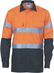 DNC Workwear - Hi Vis Cool Breeze Cotton Shirt with 3M 8906 R/Tape Long Sleeve 3988