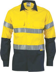 DNC Workwear - Hi Vis Cool Breeze Cotton Shirt with 3M 8906 R/Tape Long Sleeve 3988