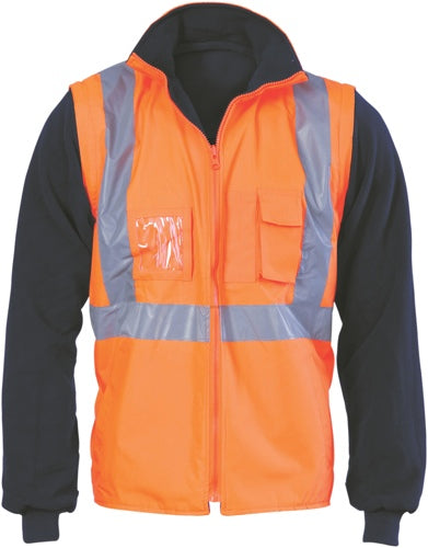 DNC Workwear - Hi Vis Cross Back 2 Tone D/N “6 in 1” Contrast Jacket 3 ...