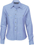 DNC Workwear - Ladies Cotton Chambray Shirt Long Sleeve 4106