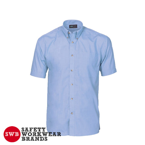 DNC Workwear - Polyester Cotton Chambray Business Shirt Short Sleeve 4121