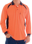 DNC Workwear - Cool Breeze Contrast Mesh Polo Long Sleeve 3902